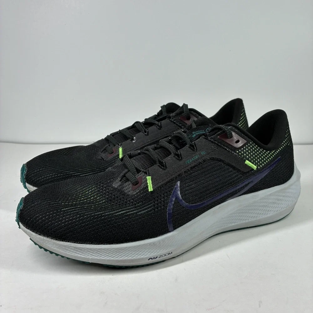 Nike Air Zoom Pegasus 40 Men's US 13 Black Purple Ink Running Shoes DV3853-005